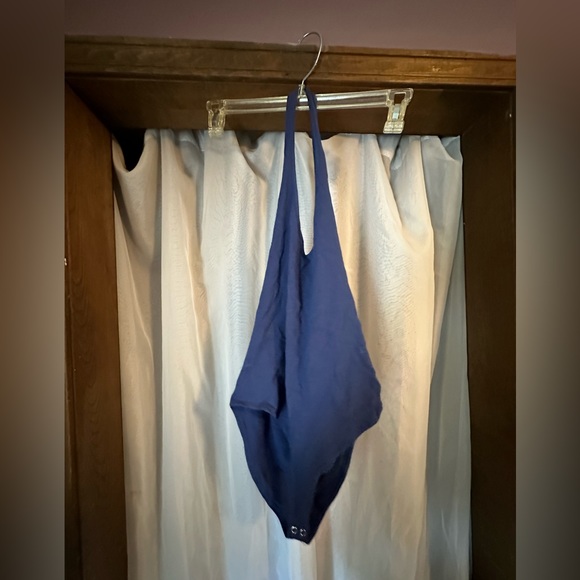 Dark Blue Halter Body Suite - Picture 3 of 4